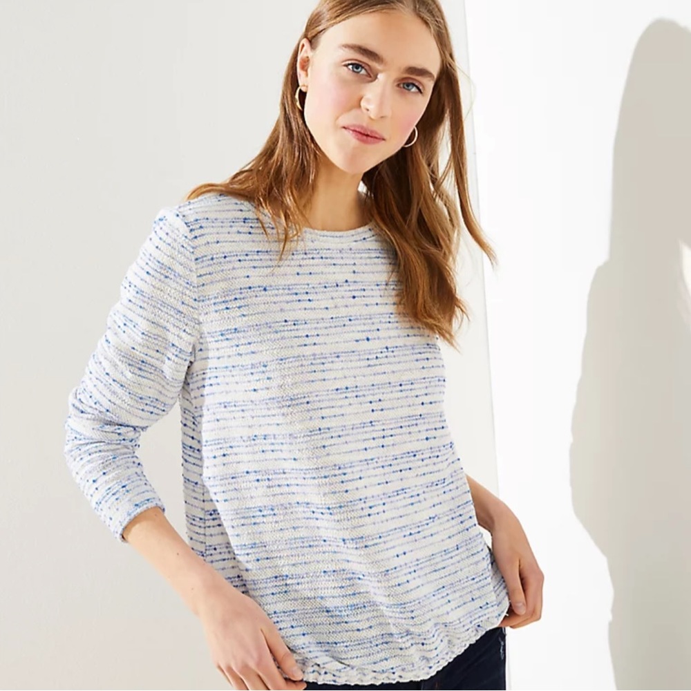 LOFT Striped Bubble Shirt